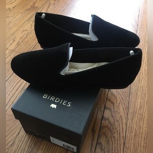 Brand New In Box Birdies Black Velvet Starling Smoking Slipper Slide Shoe Size 7